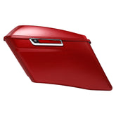 HR3 Wicked Red Denim CVO Stretched Saddlebags For 14-23 Harley Touring